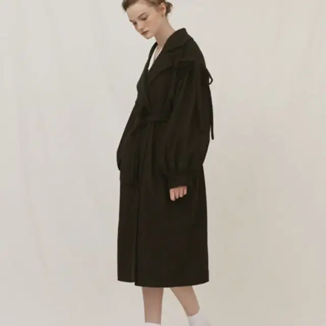 [새제품]oioi balloon wool coat 리본 울 코트