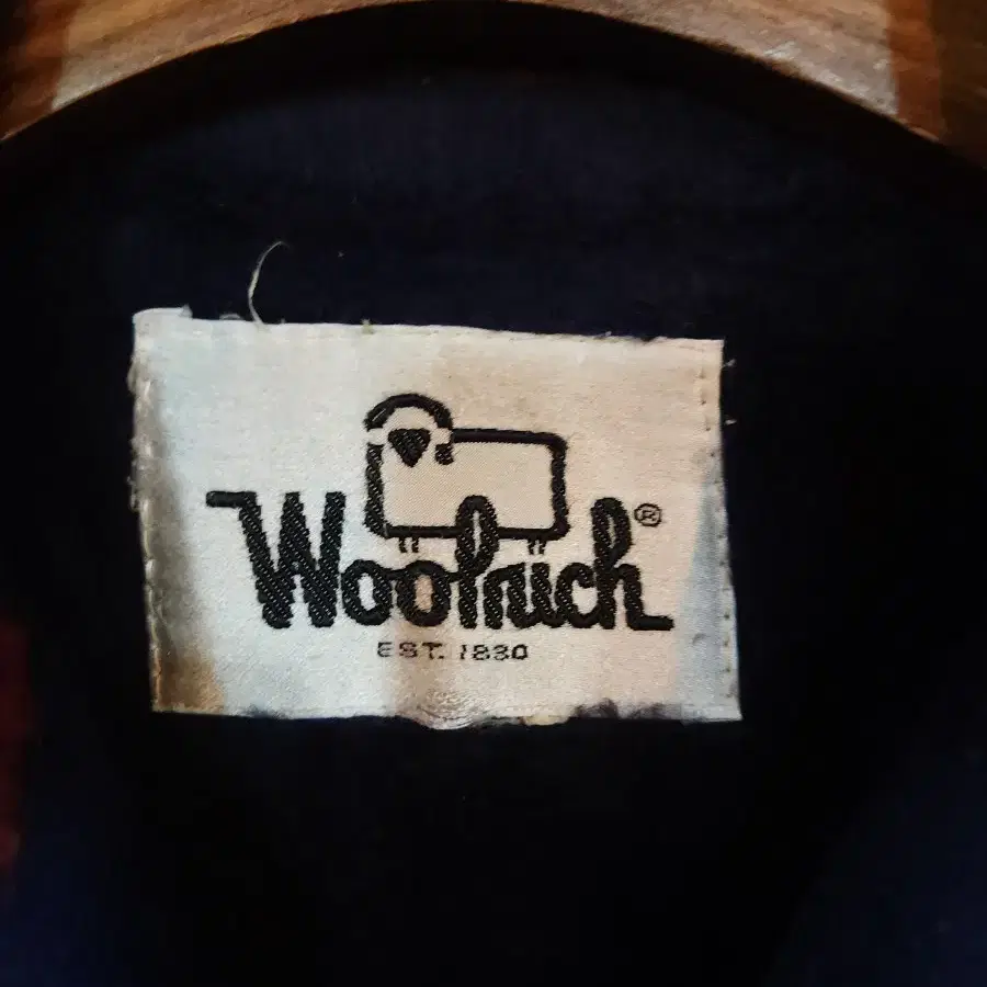 울리치 90s 양털 빅체크 울 점퍼 woolrich