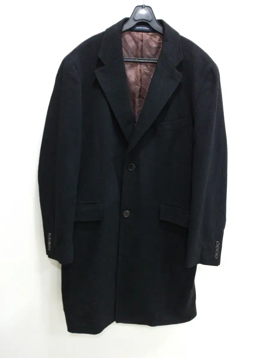 Men's Indian Homme Cashmere50% Long Coat (105)