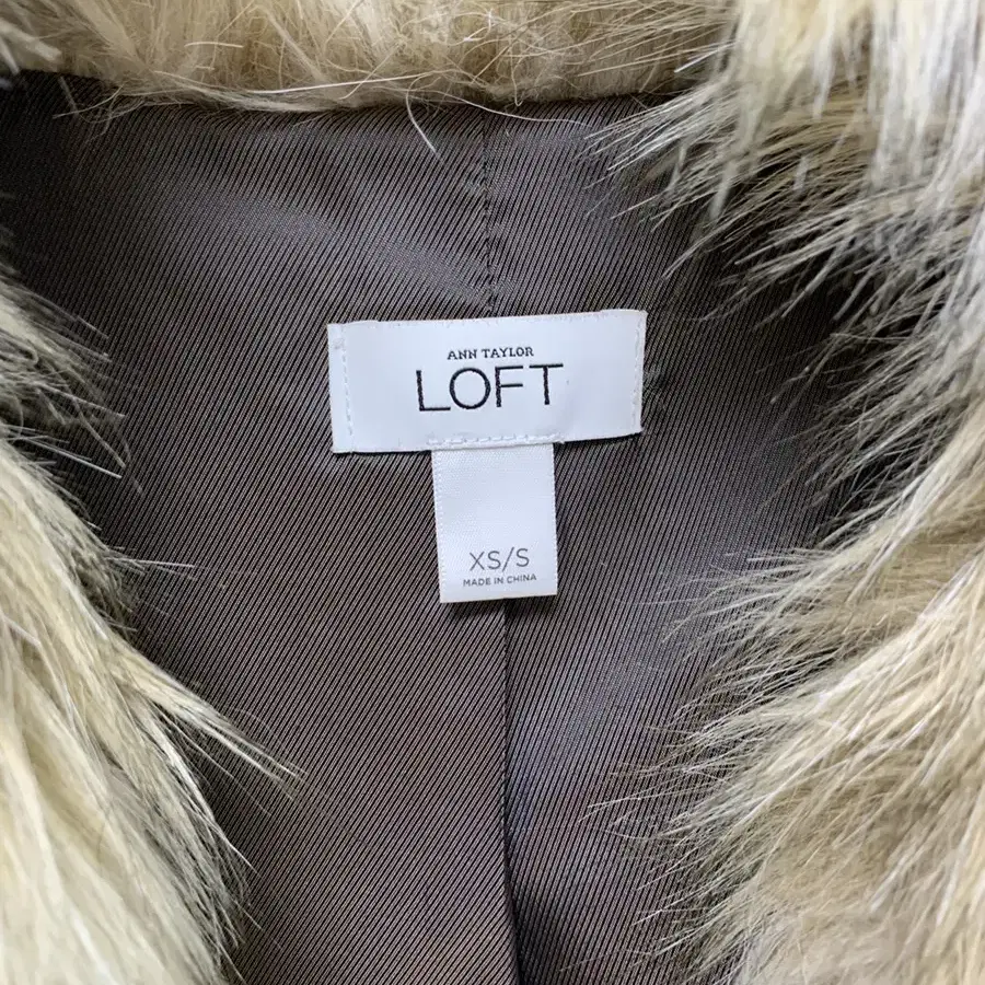 가격할인 로프트 인조퍼 베스트 조끼 Loft XS/S Fur 새상품 급