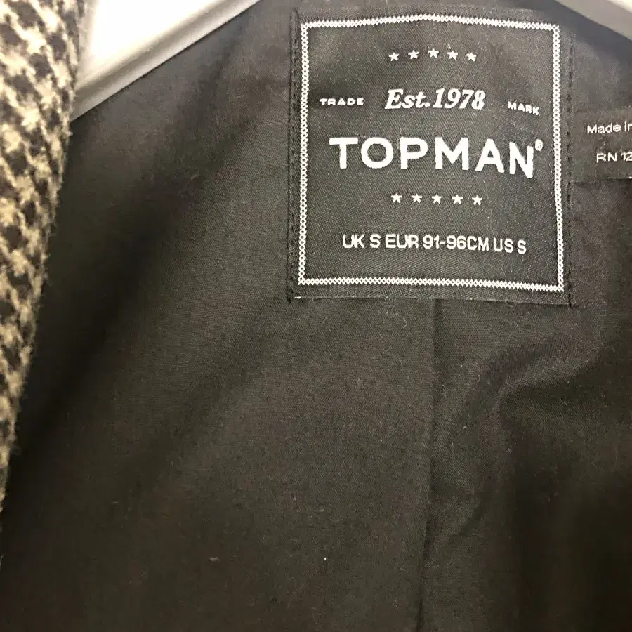 TopMan 체크무늬 코트