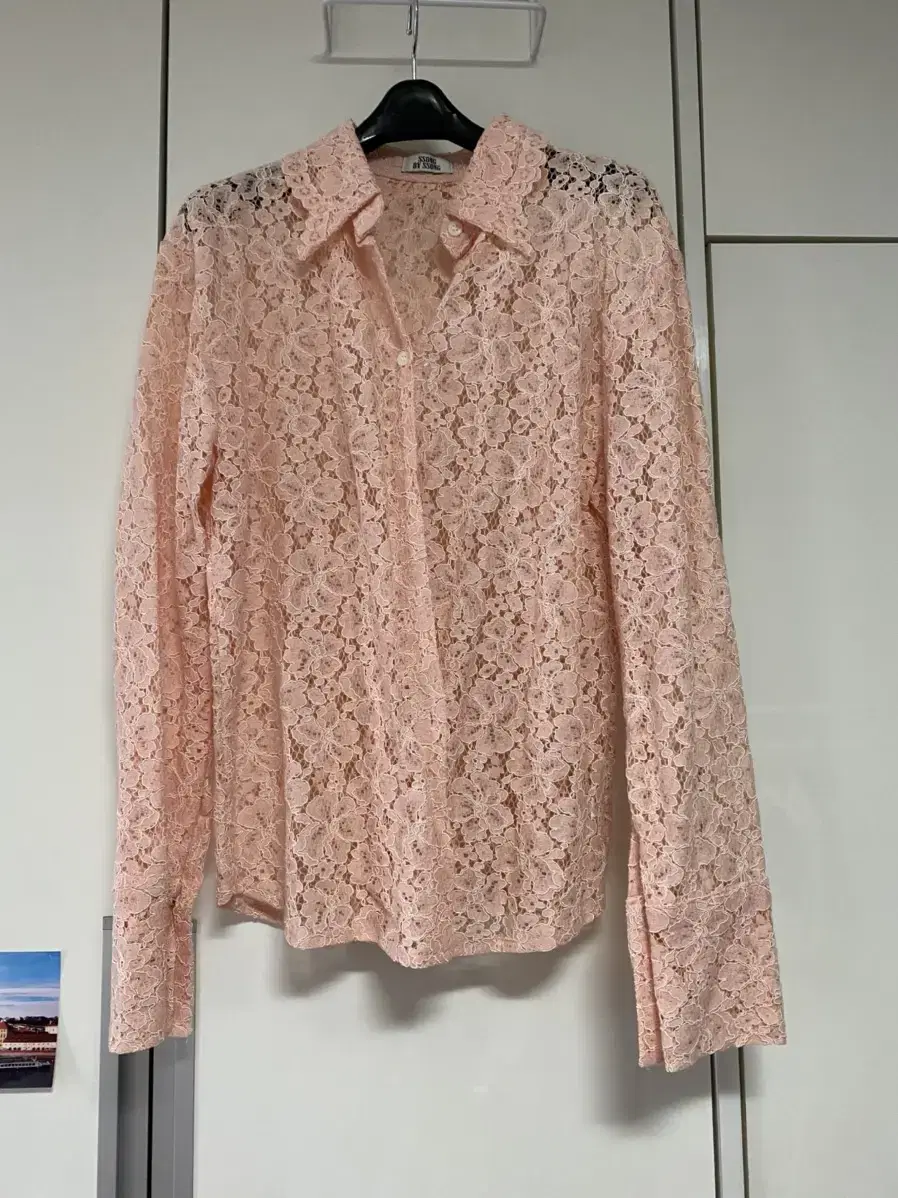 Pink lace blouse