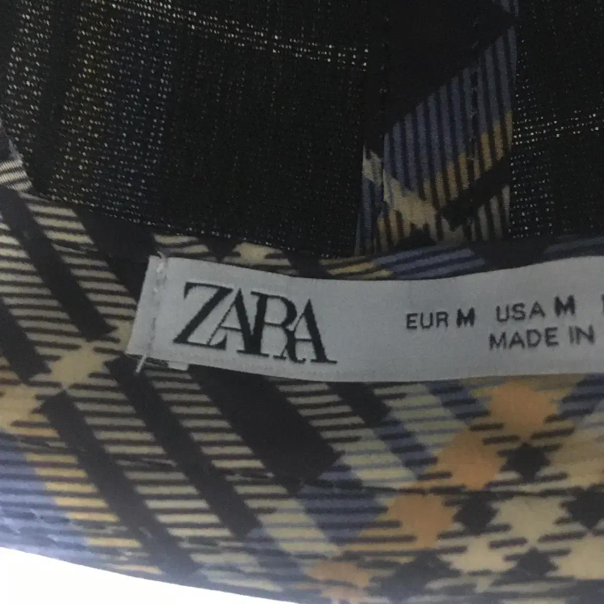 zara 자라 체크 볼캡 캡모자 모자