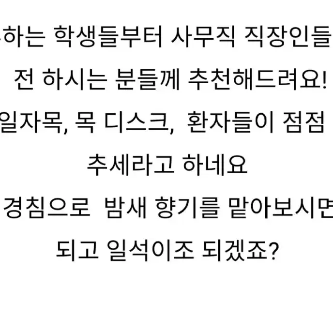 편백나무 거북목교정 경침 특가