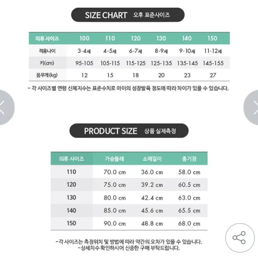 OHOO 오후 데님 청 멜빵 3부 바지 120사이즈