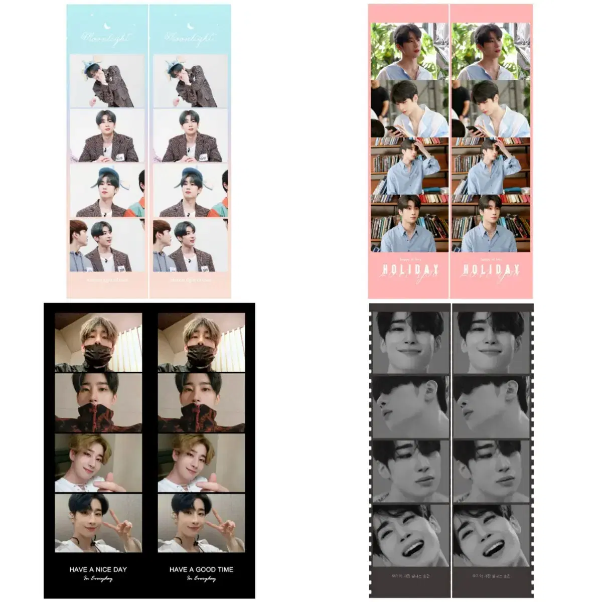 X1 x1 han seungwoo 4 Necut Photo Cards Lanbong Lanbak available in bulk viction Merchandise