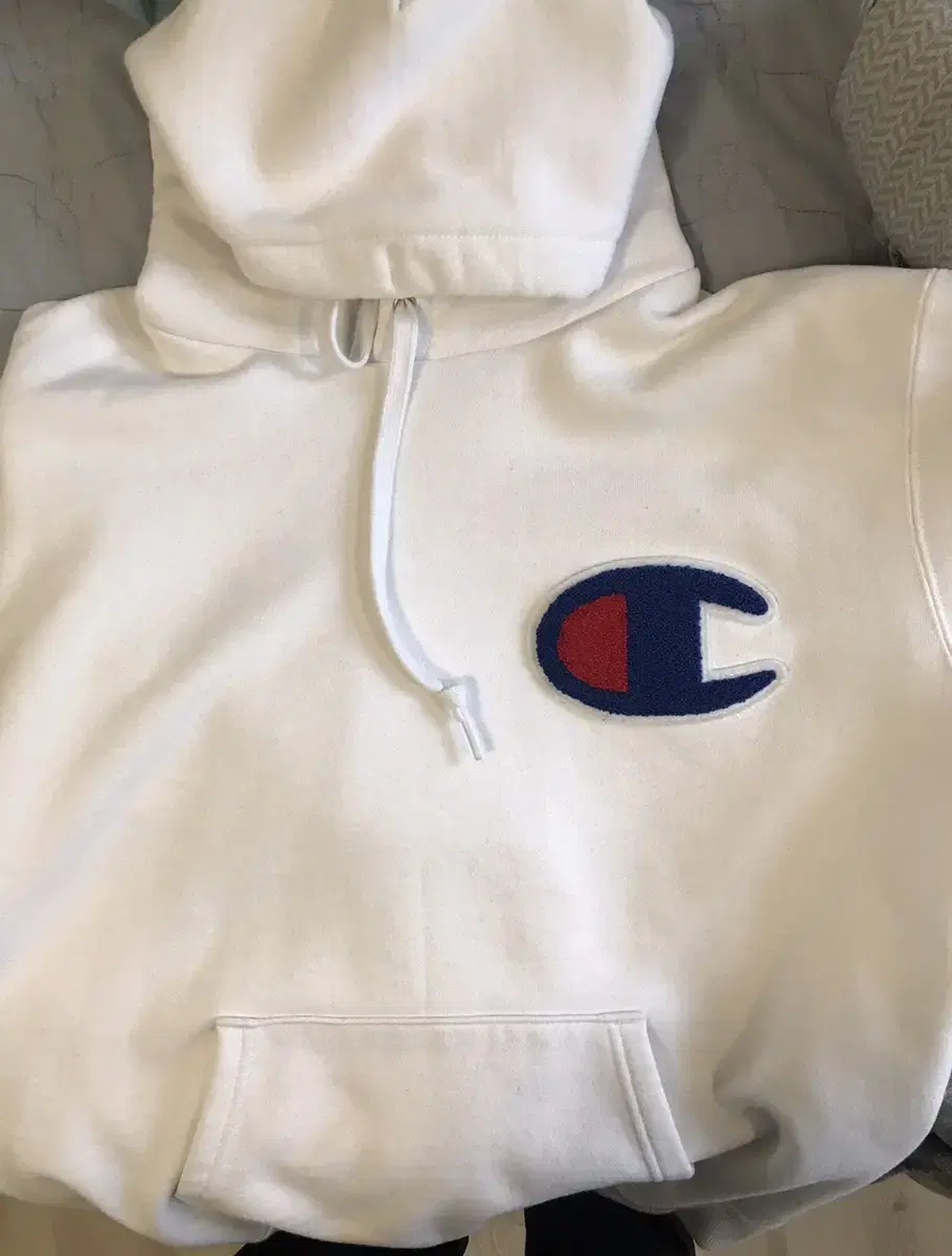 Champion Japan Big Logo Hoodie White