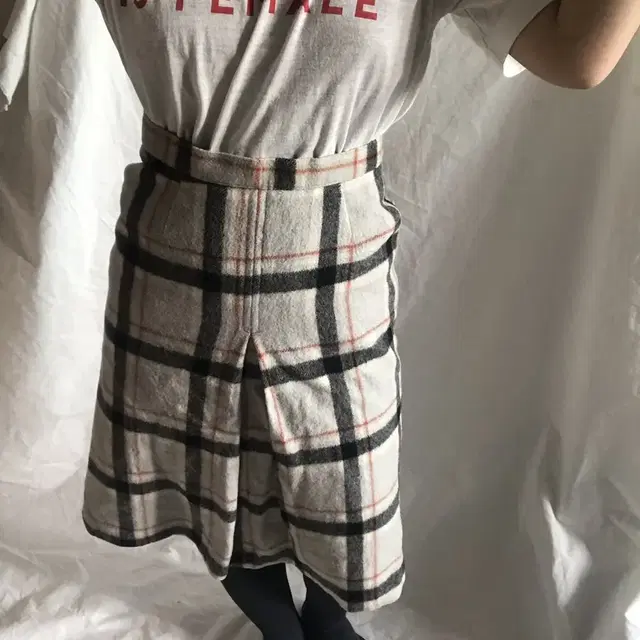 vintage check wool skirt🖤