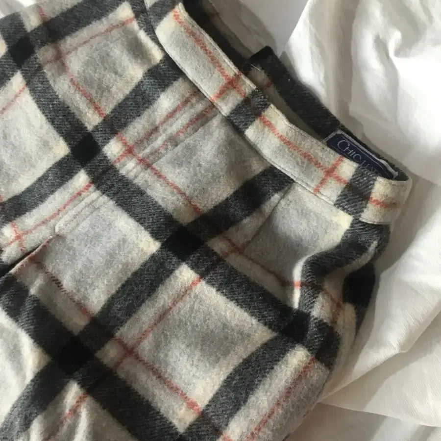 vintage check wool skirt🖤