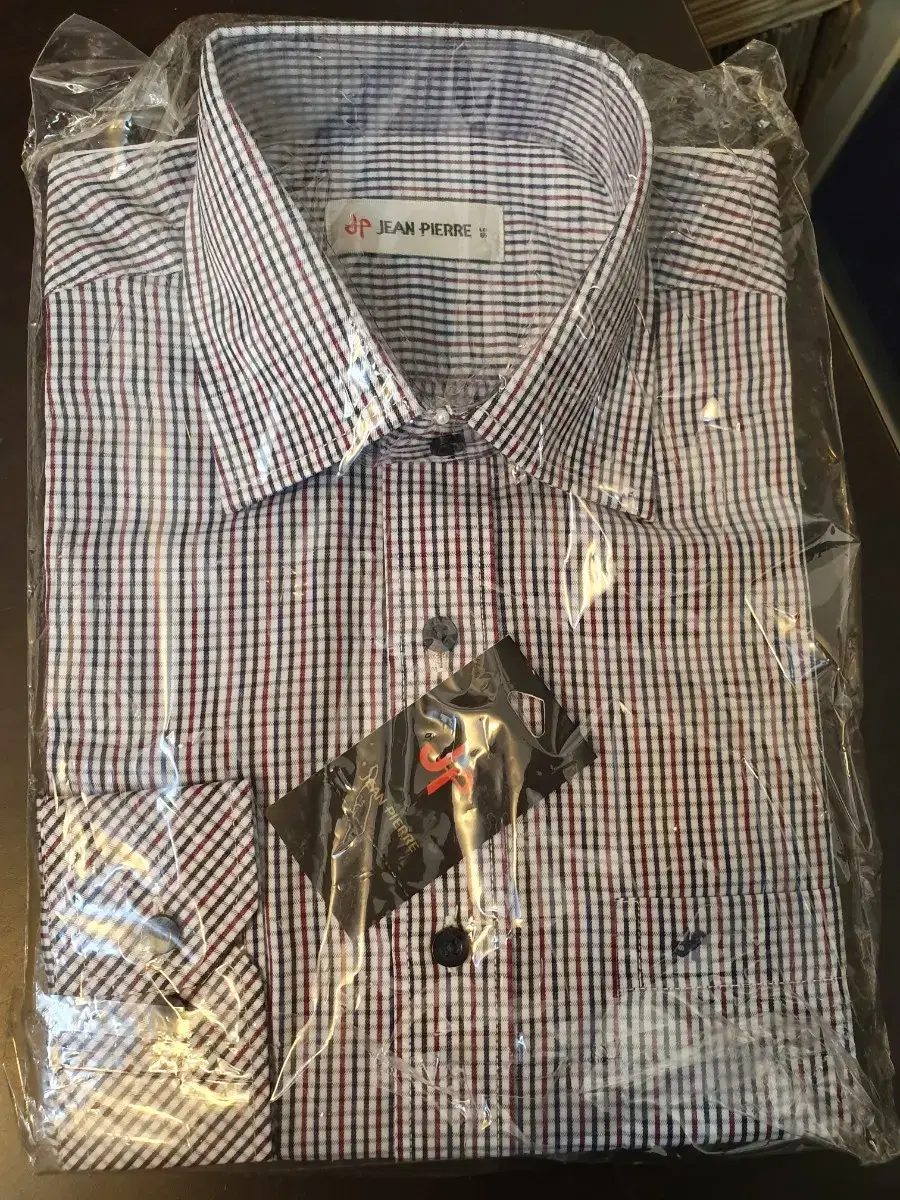 Men's regular fit long-sleeve check shirt size 95