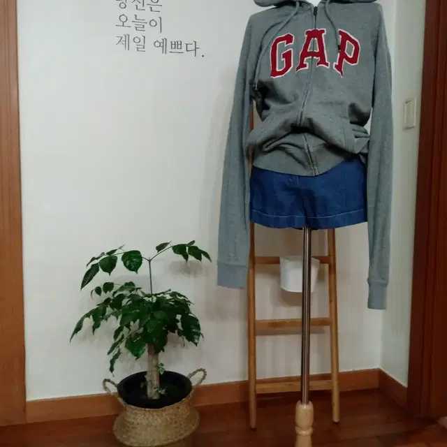 GAP 후드집업 그레이