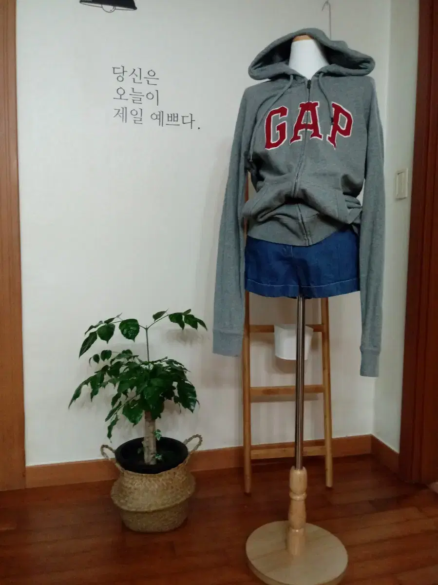 GAP 후드집업 그레이