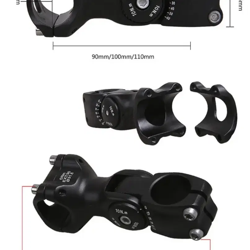 ECO 각도조절 스템 25.4mm - 90mm, 31.8mm - 90