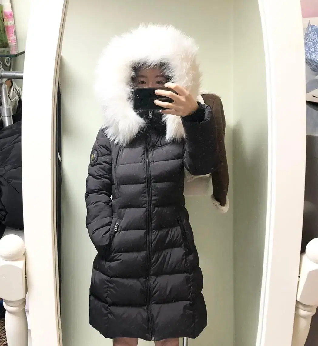 Egoist_Elkrakun Duck Down Long Puffer/white fur 55/status