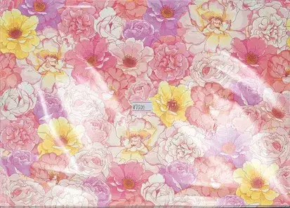 Cream Peach Lewdya Flower Wrapping Paper