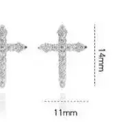 925실버 십자가 귀걸이