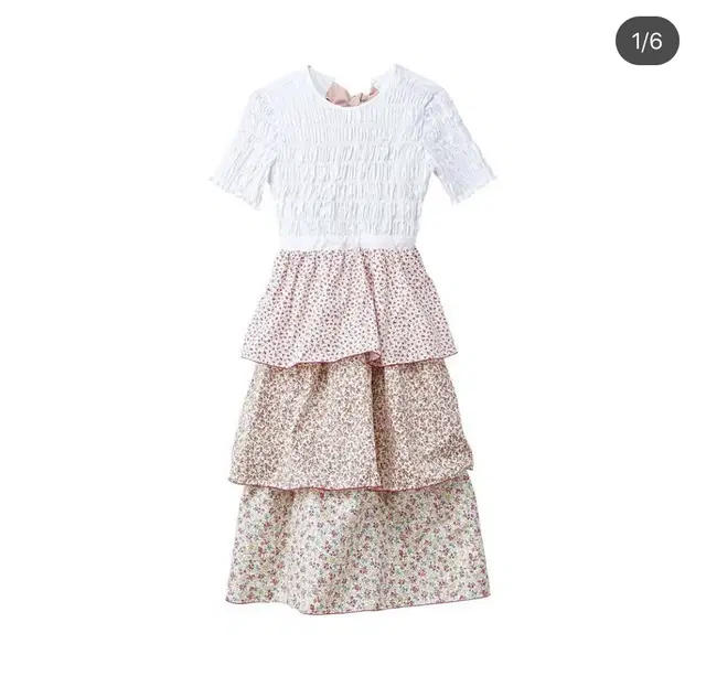 lmml Flower smocking dress - Pink