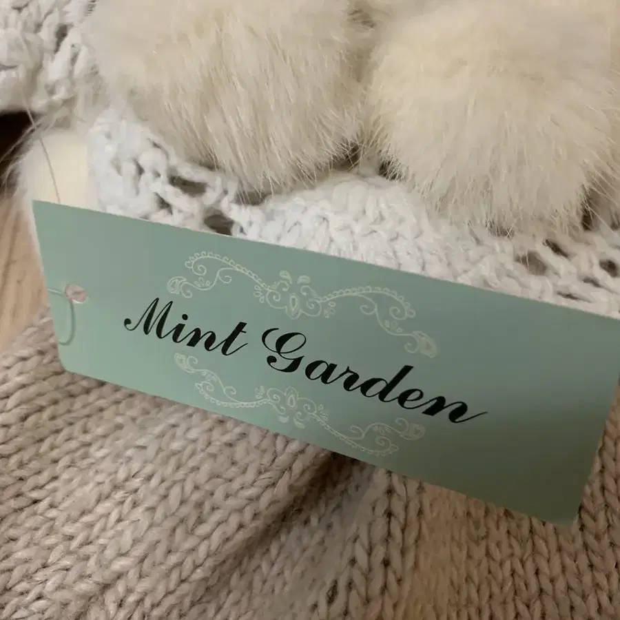 (할인중) 일본빈티지 새제품 뜨개 레이스 조끼 Mint Garden