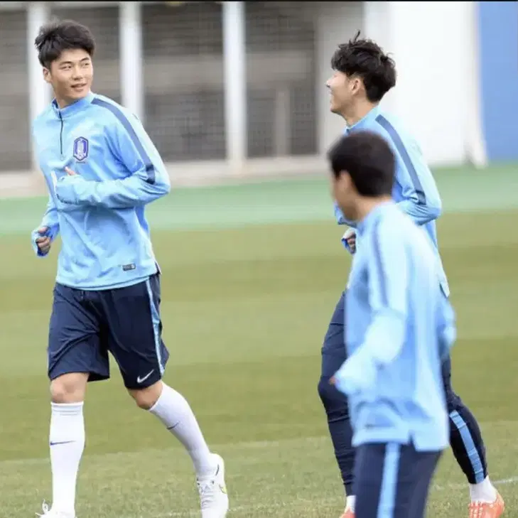 15-16 대한민국 국가대표 선수용 국대드릴탑 XL사이즈 스카이블루