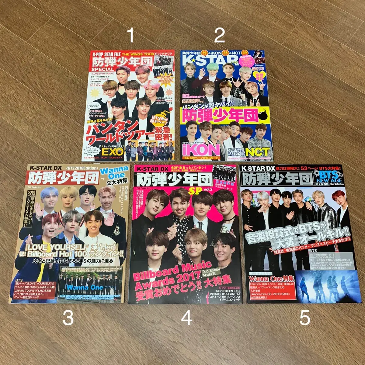 bangtan main*Japanese magazine*New*K-STAR*5 volumes in bulk*