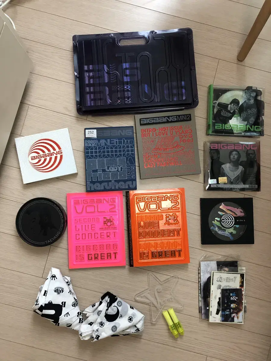 Big Bang CD album, bong, bandana, and photos sold in bulk