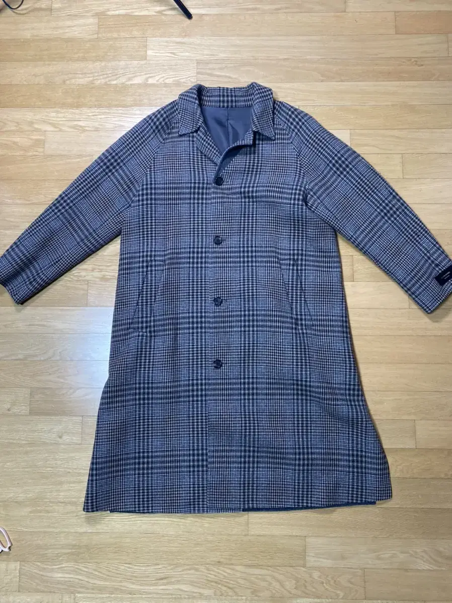 [XL] Plaid Long Coat Handmade