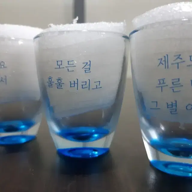 처음처럼 소주잔.푸른밤.압화생화잔.대장부.봄꽃잔.밀러.와인잔