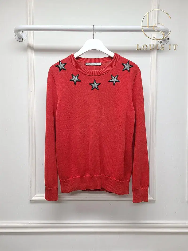 [XS] Givenchy Red Starpatch Round Knit