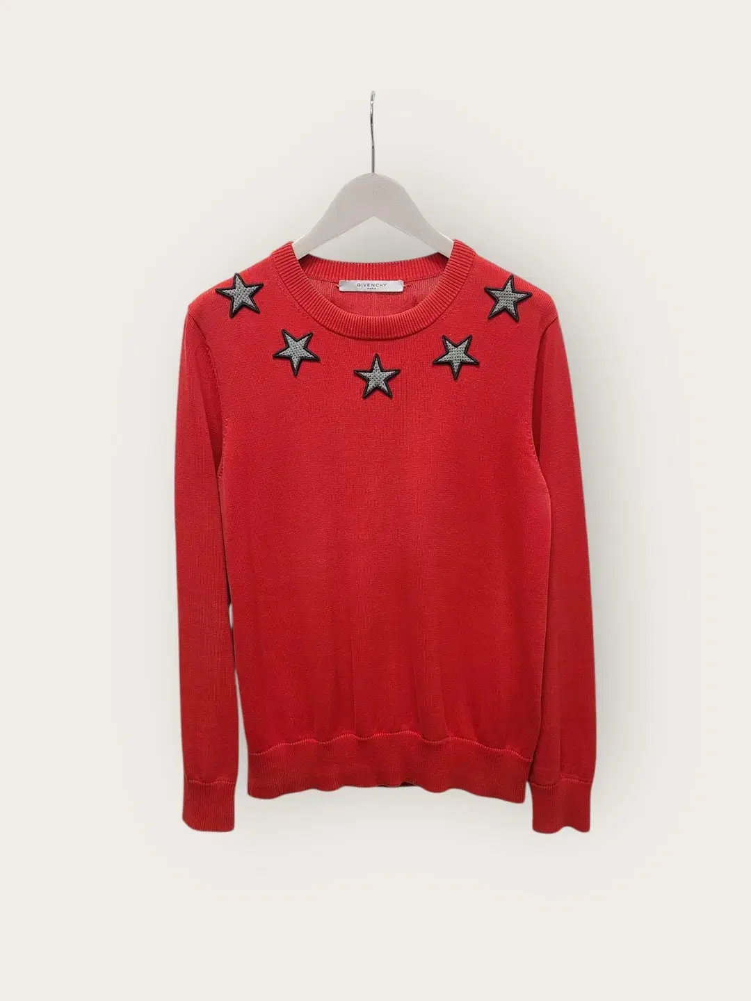 [XS] Givenchy Red Star Patch Round Knit