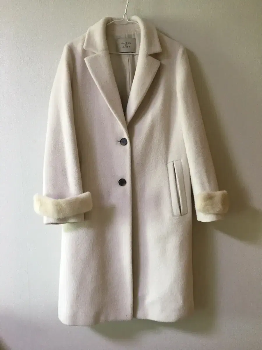 Wool Coat Mink Coat Women Wool Coat Long Coat White Coat