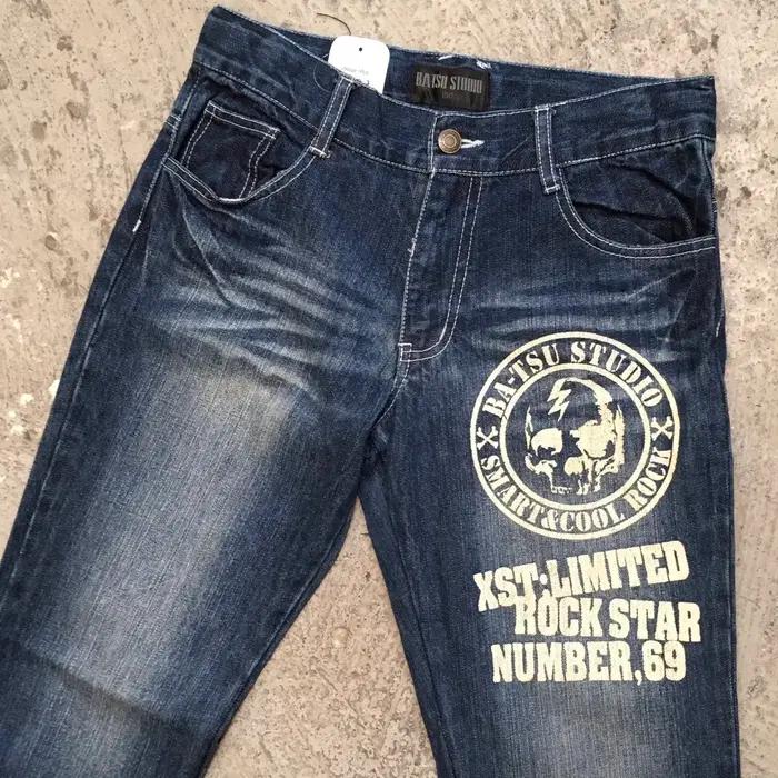 번개장터 BATSU STUDIO 스컬 프린트 데코 데님 네이버 블로그