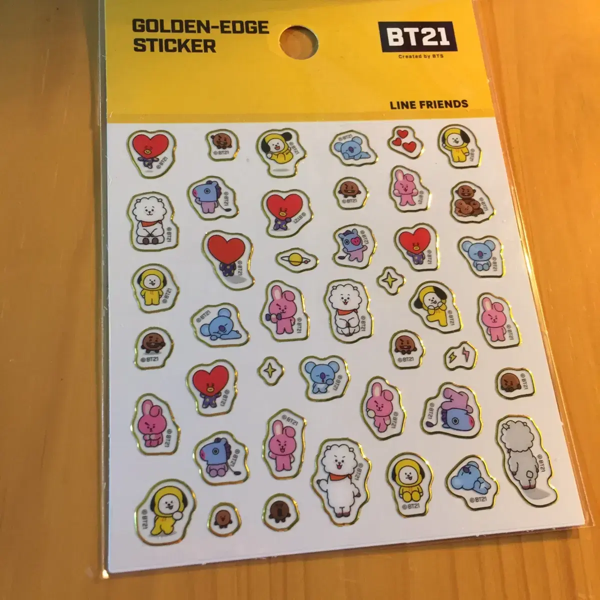 BTS BT21Golden Edge Sticker