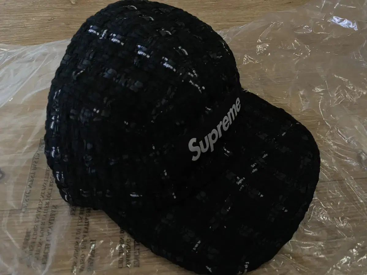 Supreme Ribbon Buckle Camp Cap Black