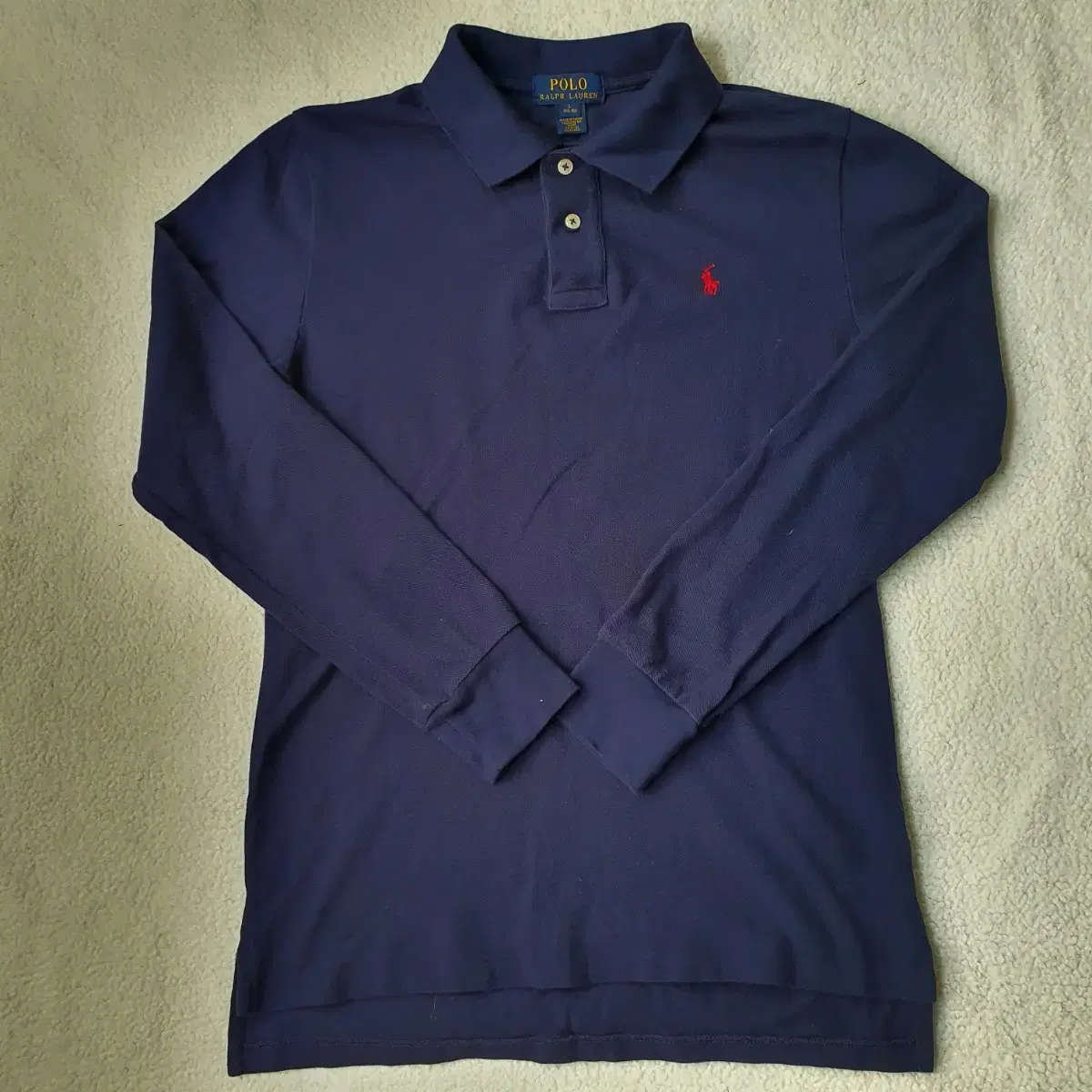 [M] Polo Navy Long Sleeve Karati