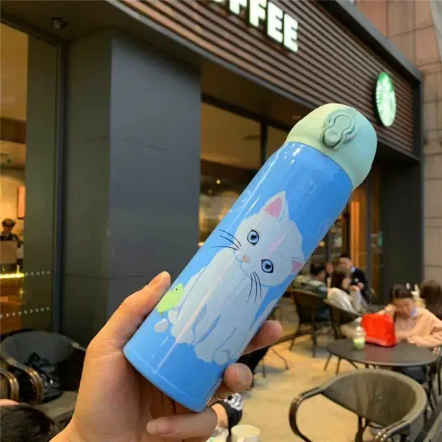 [무료배송]스타벅스 큐티 블루 고양이 텀블러 500ml