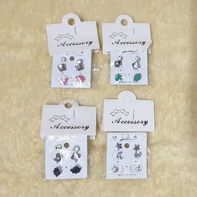 [F23] 3-set earrings (4 types) bulk