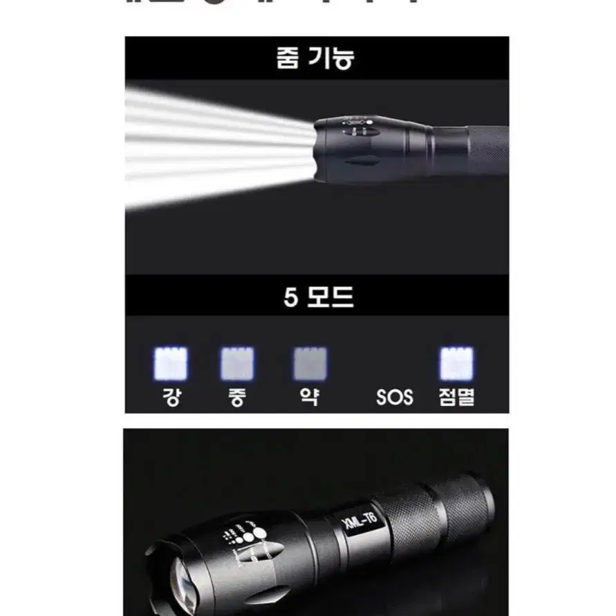 make speed CREE XML T6 1000루멘 자전거랜턴 1+1