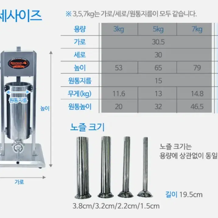 소세지 충진기(3kg)