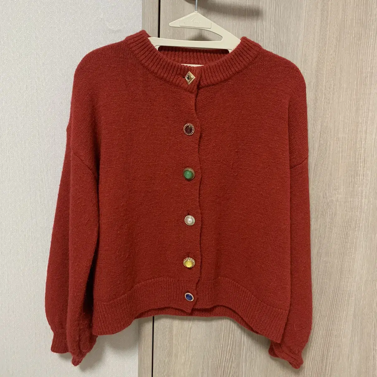 Balloon knit cardigan