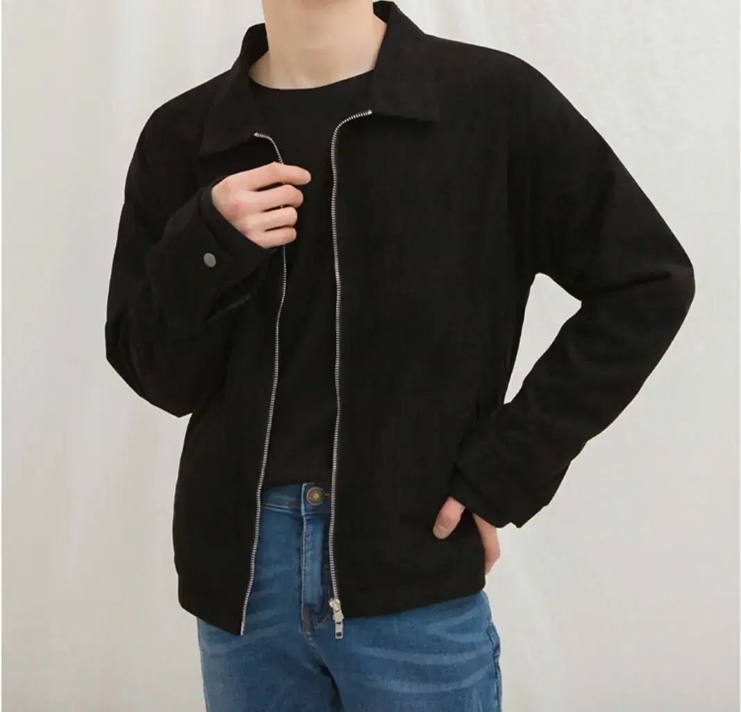 Suede minimal jacket