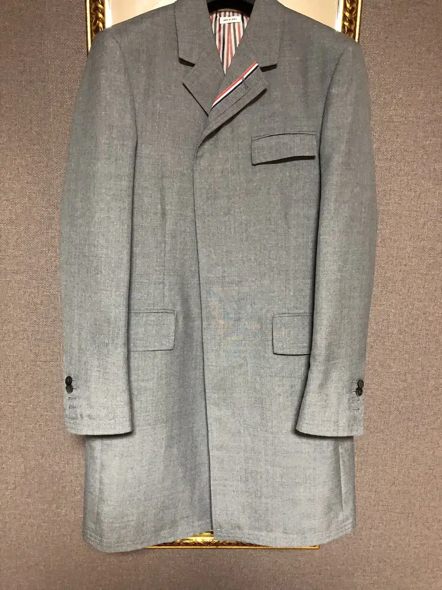 Genuine))Thom Browne Samsun Gray Coat Luxury