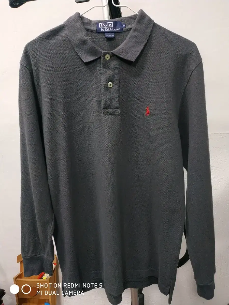 S Polo Ralph Lauren long sleeve kara neck T-shirt Check arm length