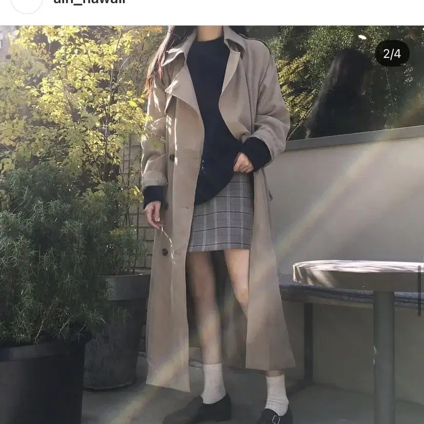 (새상품)에이인 fresh a simple check mini skirt