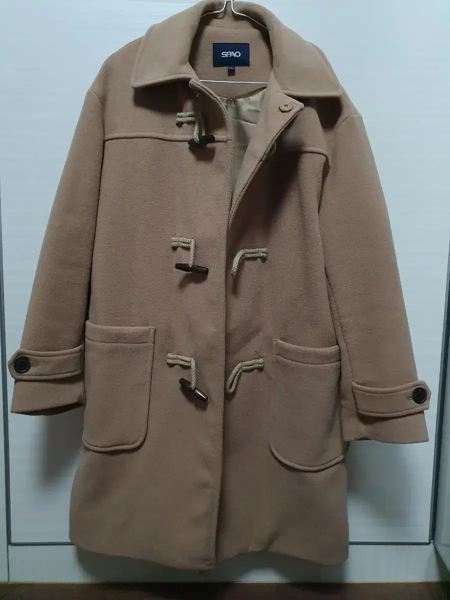 Spao Beige Tteokbokki Coat M sells (actual size L)