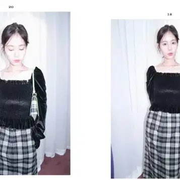 에프터먼데이 velvet volume blouse 벨벳 볼륨 블라우스