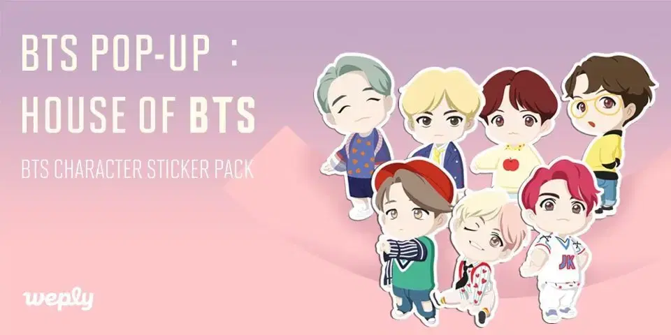 BTS Pop-up store 팝업 빙고 bingo 엽서 스티커팩 특전