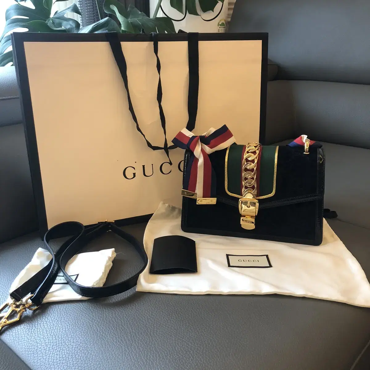 Gucci Velvet Sylvie Bag (New)