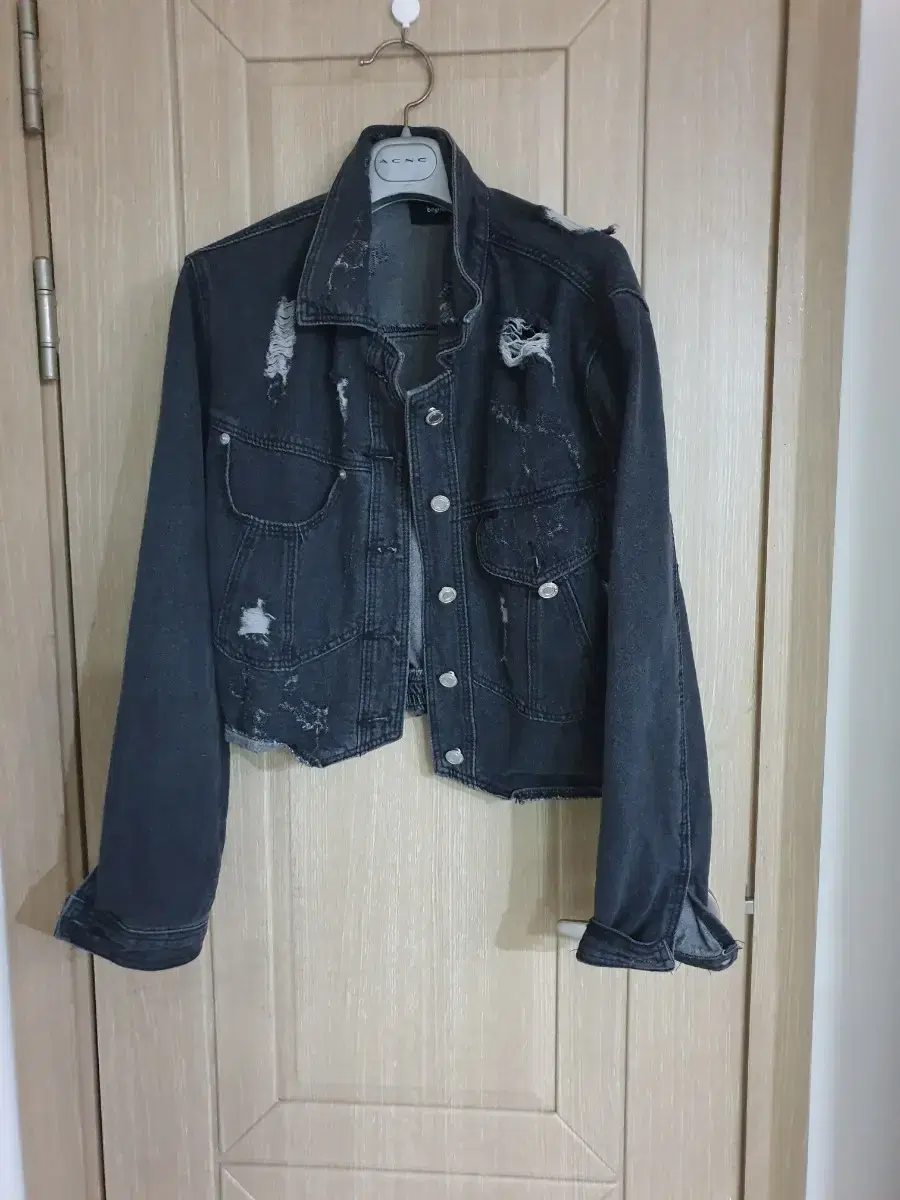 Black denim jacket