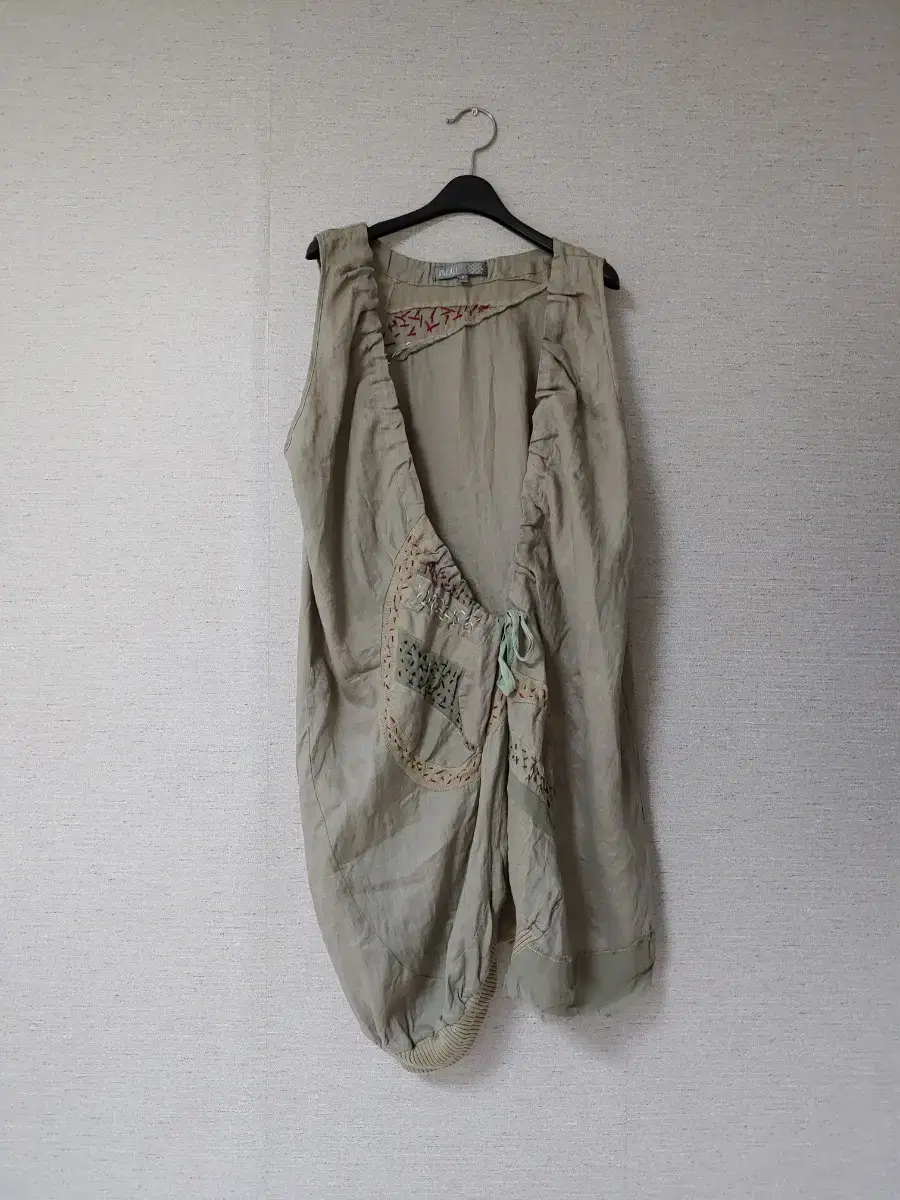 Not worn) 55~88 LUXURY EMBROIDERED BEST ONEPIECE Linen+Silk+Cotton