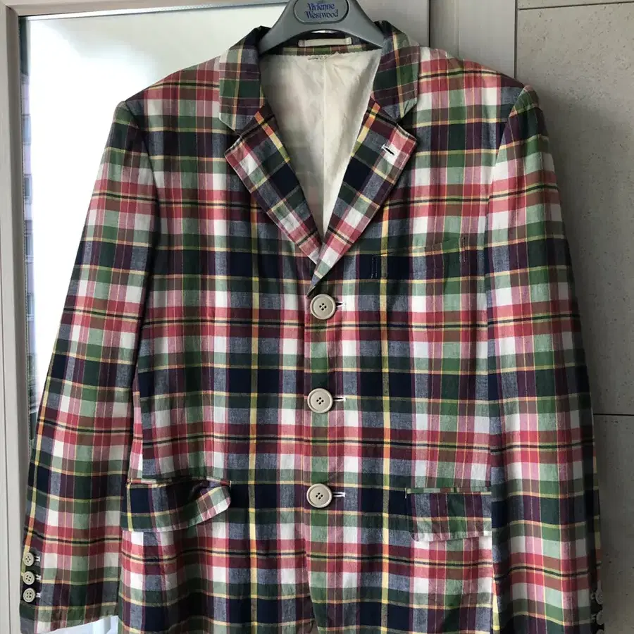 꼼데까르송 Comme des Garcons 체크 블레이저